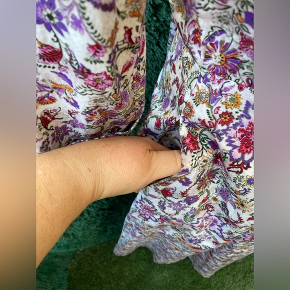 NWOT J. Peterman Size 10 Purple Floral 1947 Long Sleeve Shirt Dress - Picture 4 of 12